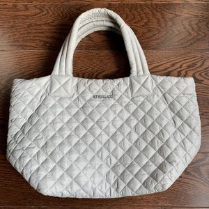 MZ Wallace Gray Paloma Oxford Small Metro Tote